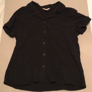 White Stag Button Down Black Shirt